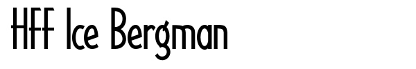 HFF Ice Bergman font preview